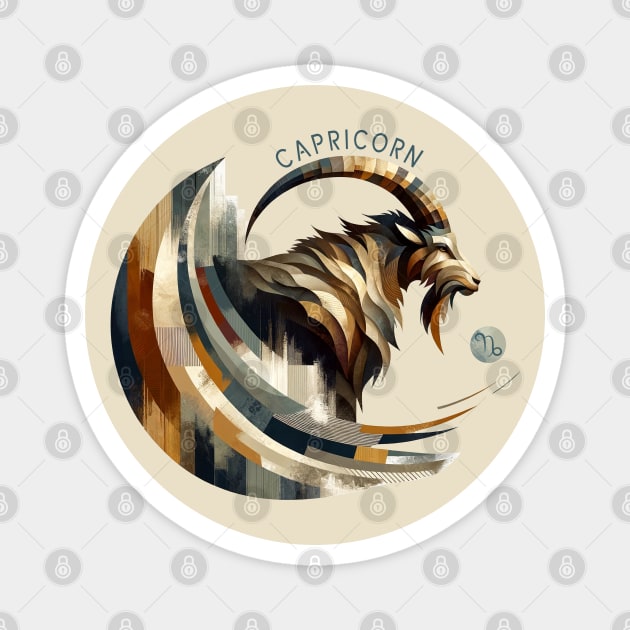 Capricorn Crest Zodiac Sign Magnet by 2HivelysArt